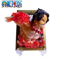20cm One Piece Action Figure Ace 3D Painting GK Photo Frame Anime Figures Pvc Collectable Model Toy Gift