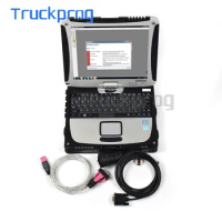 for Liebherr Diagnostic Scanner with CF19 Laptop 9 pin Deutsch Cable Crane Heavy Duty Construction Equipment Diagnostic tool