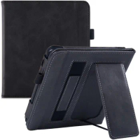 Stand Case for Tolino Vision 6 eReader (2021 Released) - Premium PU Leather Cover with Hand Strap and Auto Sleep/Wake