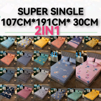 [TLF HOME] premium cotton 850tc  Aloe cotton SUPER SINGLE 2in1[107cm*191cm*30cm Waterproof Soft Stri