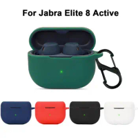 For Jabra Elite 8 Active Case Shockproof Silicone Earphone Cover Solid Color Headphone Accessories