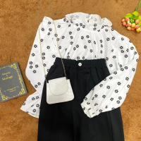 ZN Fashion - One Set Setelan Wanita 2in1 Byta Atasan Bawahan Celana Motif Baju Katun Kulot Dewasa Pa