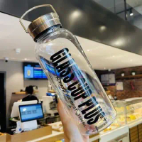 Free Bag APA Borosilicate Glass Water Bottle Large Capacity Drinkware Glass Bottle Botol Kaca