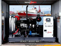 Genset Open 100 KVA Diesel 80000 Watt Tsuzumi TD 100 KVA Japan Technology