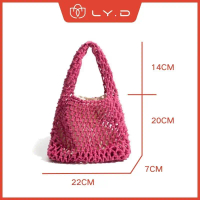 【จัดส่งทันที】 B1)Ly 2 in 1 New Fashion Bag beach bag mini drawstring bag multi-color bag cute minima