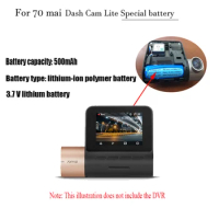 For 70mai D08 /d02 Dash Cam Lite Professional accessories 3.7V lithium battery HMC1450, car recorder special lithium battery