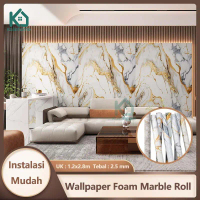 Wallpaper dinding Vinyl Marble 1.2 x 2.8 Meter Tebal 2.5mm / Wallpaper Dinding Motif Vinyl Marble Fo