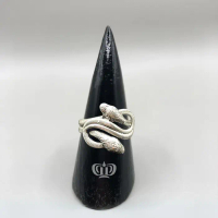 Dewi Souvenir Silver | Cincin Ular Kepala Dua Perak Bali 925 2 Snake