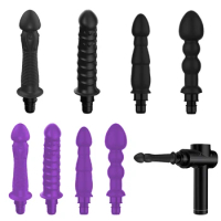 Fascial Massage Gun Adapter Sex Machine Accessories Women Enhance Pleasure Dildo Penis Vibrator Female Masturbator Adult Sex Toy