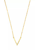 TOMEI TOMEI V-Shaped Laser Bar Necklace, Yellow Gold 916