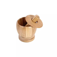 DILAS HOME Bamboo Mortar and Pestle with Lid