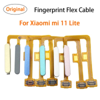 For Xiaomi Mi 11 Mi11 Lite Fingerprint Sensor Home Return Menu Power Button Flex Cable Ribbon Parts Fingerprint