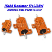 1PCS 5W 10W 25W Aluminum Power Metal Case Wirewound Resistor 0.01 ~ 30K 1 2 3 5 6 8 10 20 100 150 1K 10K Ohm hjxrhgal RX24