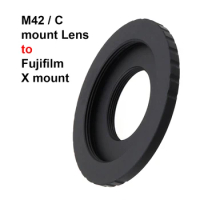 C‑FX M42-FX Mount Adapter Ring for M42 (M42x1mm) / C mount Lens for Fujifilm FX X mount camera XH,XT,XA,XE,XS series