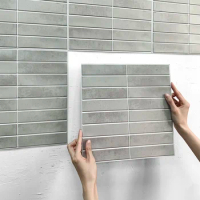 1/10pcsDecorative 3D Tile Sticker Self-adhesive 3D Wall Panel Peel and Stick Tile Backsplash Kitchen Waterproof Wall Sticker