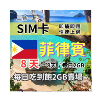 【CPMAX】菲律賓旅遊上網 8天每日2GB 高速流量(菲律賓上網 SIM25)