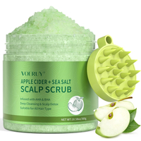 Scalp Scrub Apple Cider Scalp Exfoliator Scrub Shampoo 2-in-1 Scalp Treatment with Sea Salt Hair Tre