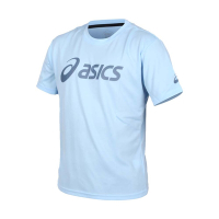 ASICS 男女短袖T恤-台灣製 吸濕排汗 慢跑 運動 上衣 亞瑟士 2033B666-400 馬卡龍藍