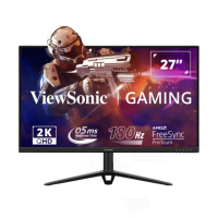 【ViewSonic 優派】雷雕鍵帽電競鍵盤組VX2728-2K 27型 IPS 2K 180Hz 電競遊戲螢幕(FreeSync/HDR10/內建喇叭