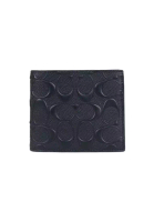 Coach Coach Compact Id 75371 Embossed Leather Wallet In Black