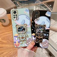 Planet Bear Phone Holder Case On For Xiaomi Redmi Note 11 12 10 8 9 Pro Max 10 10s 11s redmi 9A 9T 9C nfc 10 4G 5G Stand Cover