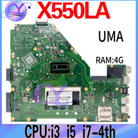 X550LA Laptop Motherboard For ASUS VivoBook X550 X550L X550LC X550LD X550LN Mainboard 4G I3 I5 I7-4th GPU/UMA GT720M/740M