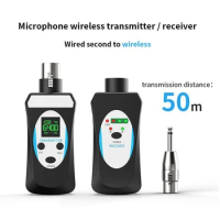 Wireless XLR Transmitter And Receiver For Dynamic Microphone, Audio Mixer, PA System Rechargeable Micphone Wireless Transmitter