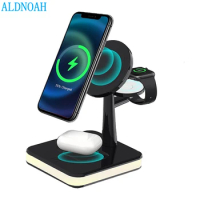 4 in 1 Wireless Chargers Stand For iPhone 12 13 Pro Max Mini Magnetic Charging Dock Station For Airpods Pro Apple watch Charger