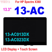 13.3" For HP Spectre x360 13-AC Series 13-AC013DX 13-AC023DX LCD Display Touch Screen Assembly Replacement for HP 13-AC LCD