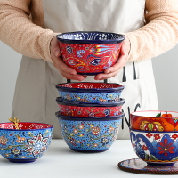 土耳其陶瓷飯碗創意個性單個泡面碗早餐沙拉碗家用碗碟套裝餐具碗