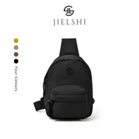 JIELSHI MUTYA 9751-J# - Tas Selempang Mini Wanita Lucu Terbaru Bahan Parasut Crinkle Hitam
