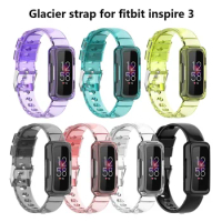 Glacier Armor WristStrap for Fitbit Inspire 3 Smartwatch Wristband Sport Bracelet for Fitbit Inspire3 WatchBand Clear Case Belt