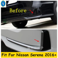 Chrome Rear Bumper Fog Lights Lamps Eyelid Eyebrow Strip Decor Cover Trim Fit For Nissan Serena 2016 - 2020 Exterior Accessories