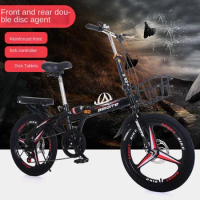 Outdoor Riding Sports Folding 16 Inch 20 Inch One Wheel Variable Speed Disc Brake Men And Women Shock Absorption Mountain Bike