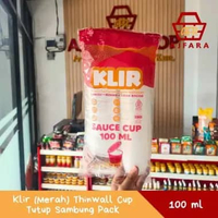 Klir (Merah) Thinwall Cup 60 ml Pack/Klir (Merah) Thinwall Cup Puding 100 ml Pack/Klir (Merah) Thinw