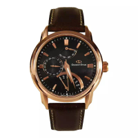 Orient Jam Tangan Pria Orient Star SDE00003B Retrograde Men Black Dial Brown Leather Strap