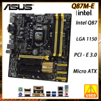 Asus Q87M-E LGA 1150 Motherboard DDR3 Intel Q87 32GB PCI - E 3.0 HDMI DVI USB3.0 Support 4790K 4130 Cpus Micro ATX