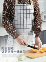 日式圍裙家用廚房防水防油做飯罩衣大人女圍腰簡約薄款工作服男士