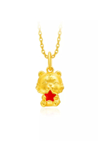 CHOW TAI FOOK Jewellery CHOW TAI FOOK 999 Pure Gold Pendant with Enamel: Zodiac Tiger - Red Star R28940