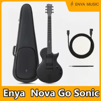 ENYA Nova Go Sonic Carbon Fiber Smart Electric Guitar With Bag Black/White