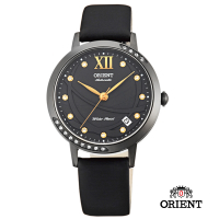 ORIENT 東方錶 ELEGANT系列 時尚絹布錶帶機械女錶-黑/36mm