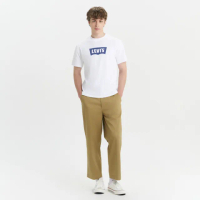 【LEVIS 官方旗艦】男 STA PREST抗皺免熨燙卡其休閒褲/寬鬆直筒版型/及踝款/彈性布料 熱賣單品 A1223-0001