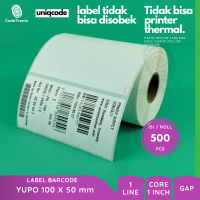 Label Sticker Kertas Yupo 100x50 Vinyl Stiker Barcode Roll 1 Line 500 pcs