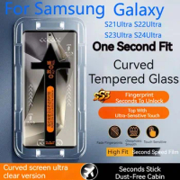 S23Ultra Dust-Free Cabin Tempered Glass For Samsung Galaxy S21Ultra Screen Protector S22Ultra Second Pasting Box Film