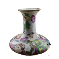 Chinese Old Porcelain Ornaments Pastel Cracked Glaze Vase