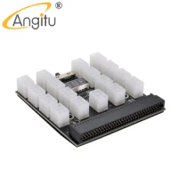 Angitu 17*6pin Breakout Board 64Pin Server Converter LED Display for HP 1200W 750W PSU GPU B T C