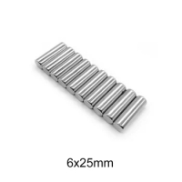 5/10/50PCS 6x25 mm Search MinorMagnet Diameter 6mmx25mm Bulk Small Round Magnet 6x25mm Neodymium Disc Magnet 6*25 mm