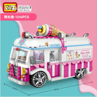 LOZ MINI City Car Building Blocks Model Hot Dog Ice Cream Truck Model Toy Creator collection/exhibition value relax