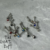 The Goats Dept - Tounge Piercing Diamond Ball Original / TGD1189 tindik lidah bahan surgical stainle