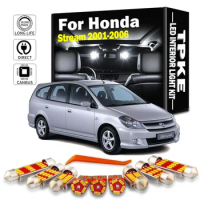 TPKE 10Pcs LED Interior Light Kit For Honda Stream 2001 2002 2003 2004 2005 2006 Map Dome Lamp Car Accessories Canbus No Error